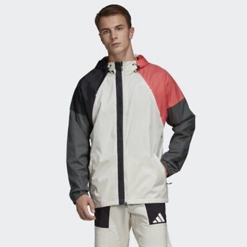 Men’s Adidas Originals WND Running Jacket DW8495 Color Block Windbreaker
